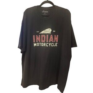 Indian Motorcycle 3XL Black T Shirt Biker Logo Graphic Racing Columbus Ohio